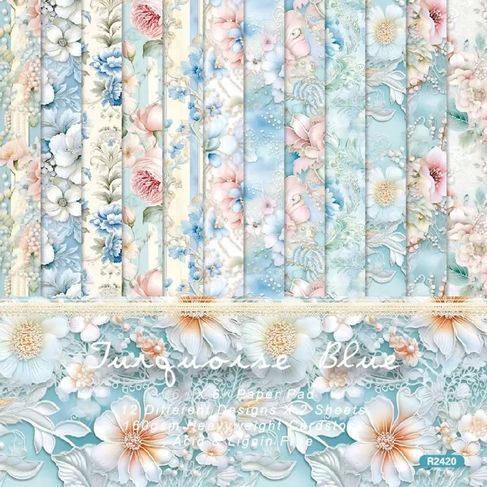 KSCRAFT 24sheets Flowers Paper Pack for DIY Scrapbooking Card Making Album Paper Craft