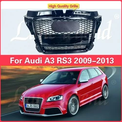 For RS3 Style Front Sport Hex Mesh Honeycomb Hood Grill for Audi A3/S3 8P 2009 2010 2011 2012 2013
