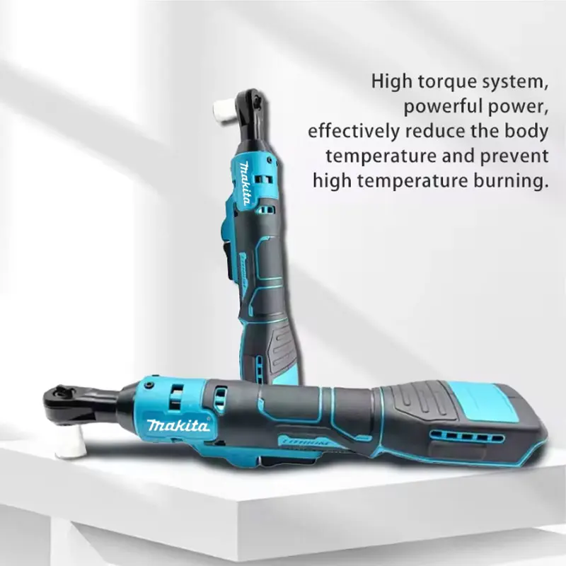 

18V Makita Brushless Ratchet Right Angle 3/8 inch Wrench Cordless Driver Variable Speed Power Wrench LED Power Tools☀️