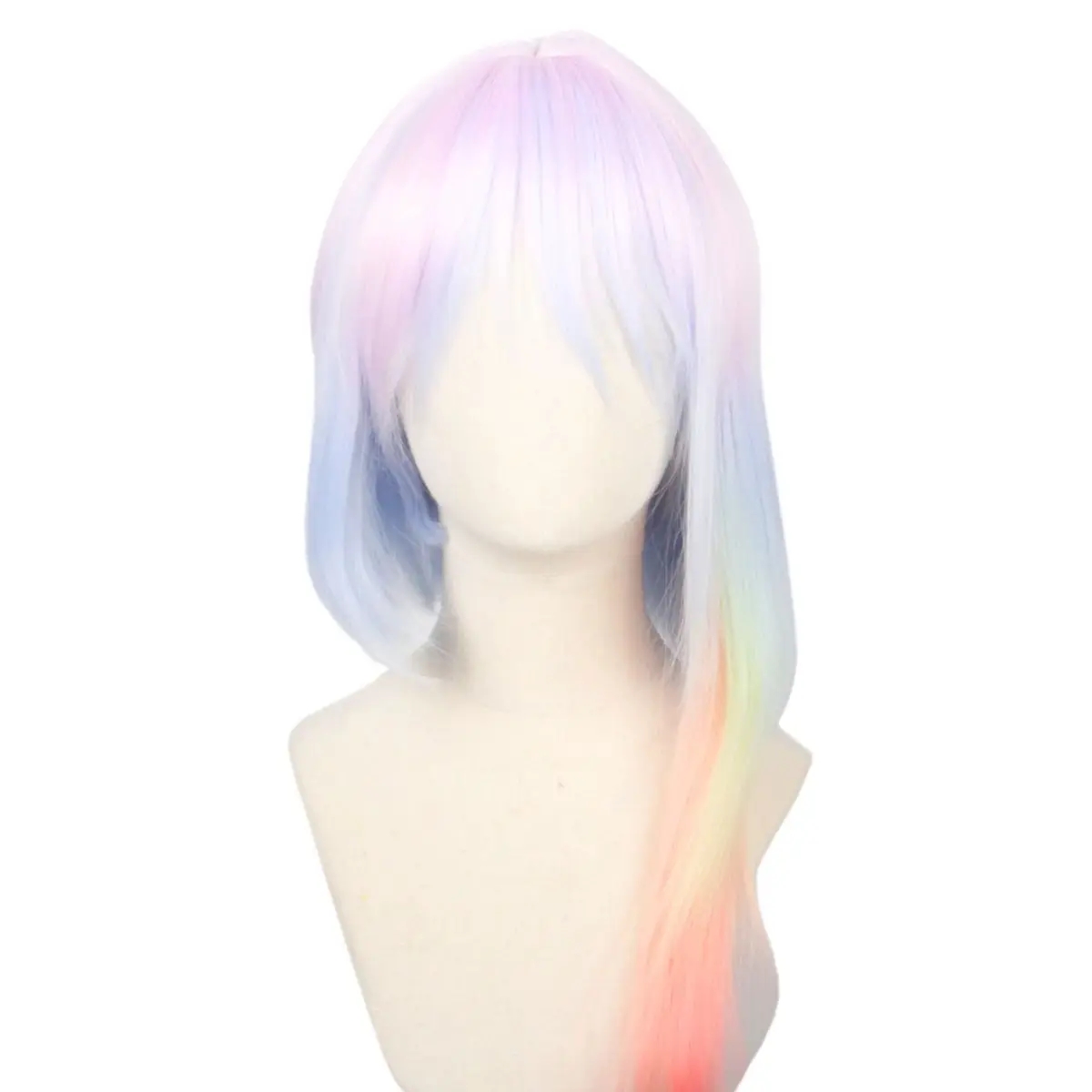 Anxin Fashionable New Product Ombre color Mixed Cyberpunk Lucy Cosplay Synthetic Wig For People Cosplay