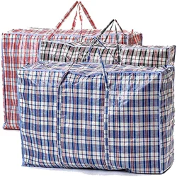 Extra Large Strong and Durable Storage bags Ideal for Laundry/Moving House/Shopping/Storage/Reusable Store Zip Bag Packaging