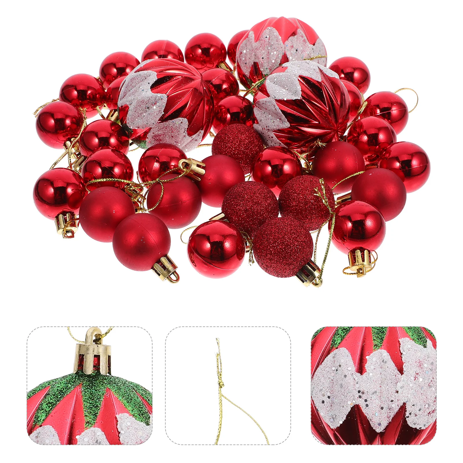 

35 Pcs Holiday Balls Wall Hanging Decor Tree Ornaments Party Decoration Decorations