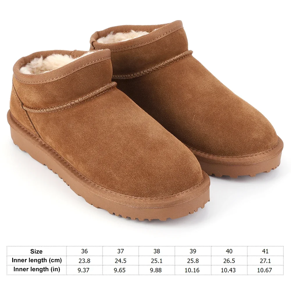 Women Snow Boots Warm Winter Booties Anti-Slip Slip On Short Boots Comfort Ankle Boots Faux Fur Lining Boots for Hiking