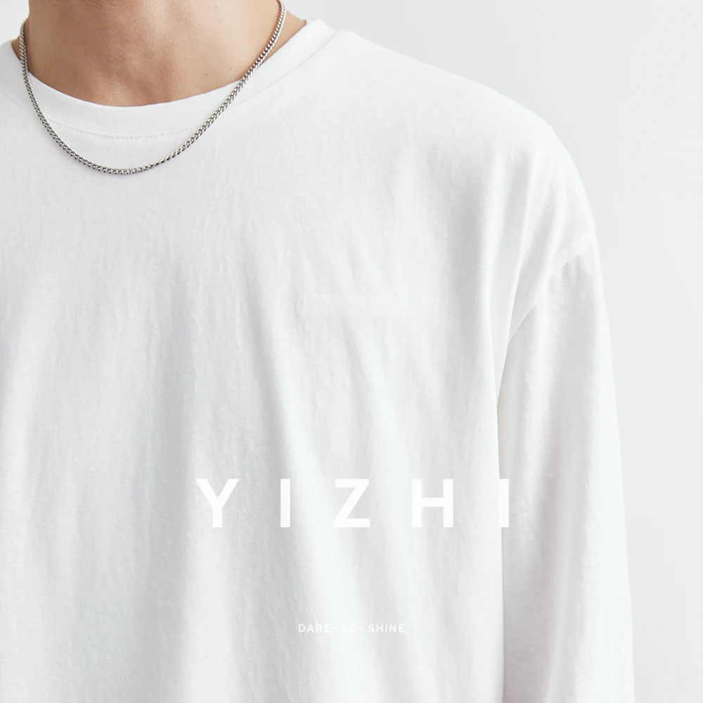 Autumn New Cotton Round Neck T-shirt Men's Long Sleeve Korean Casual T-shirt Men's Solid Color Slim T-shirt Top Bottoming Shirt