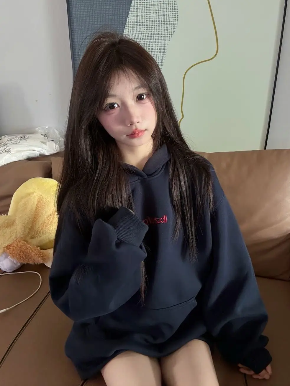 Sweet Loose Long Sve Hoodie Women's Personali Versatile Print Comfortable Fall New Sle Streetwear Korean Sle Top