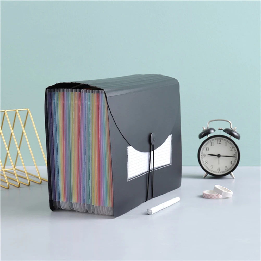 

Plastic Accordion File ganizer Document Bag Folder Office School Use Storage rainbow file organizer Document Pouch