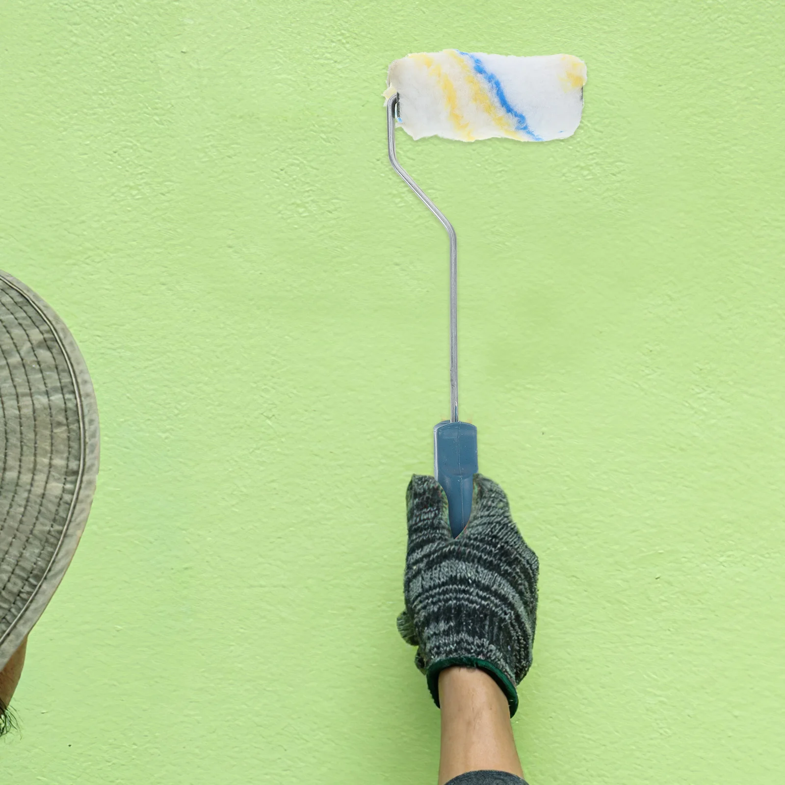 

1 комплект, роликовая кисть, высококачественное волокно, мини-валик для рисования, инструмент для ремонта углов, анти-крытие, безворсовой инструмент для рисования для малышей