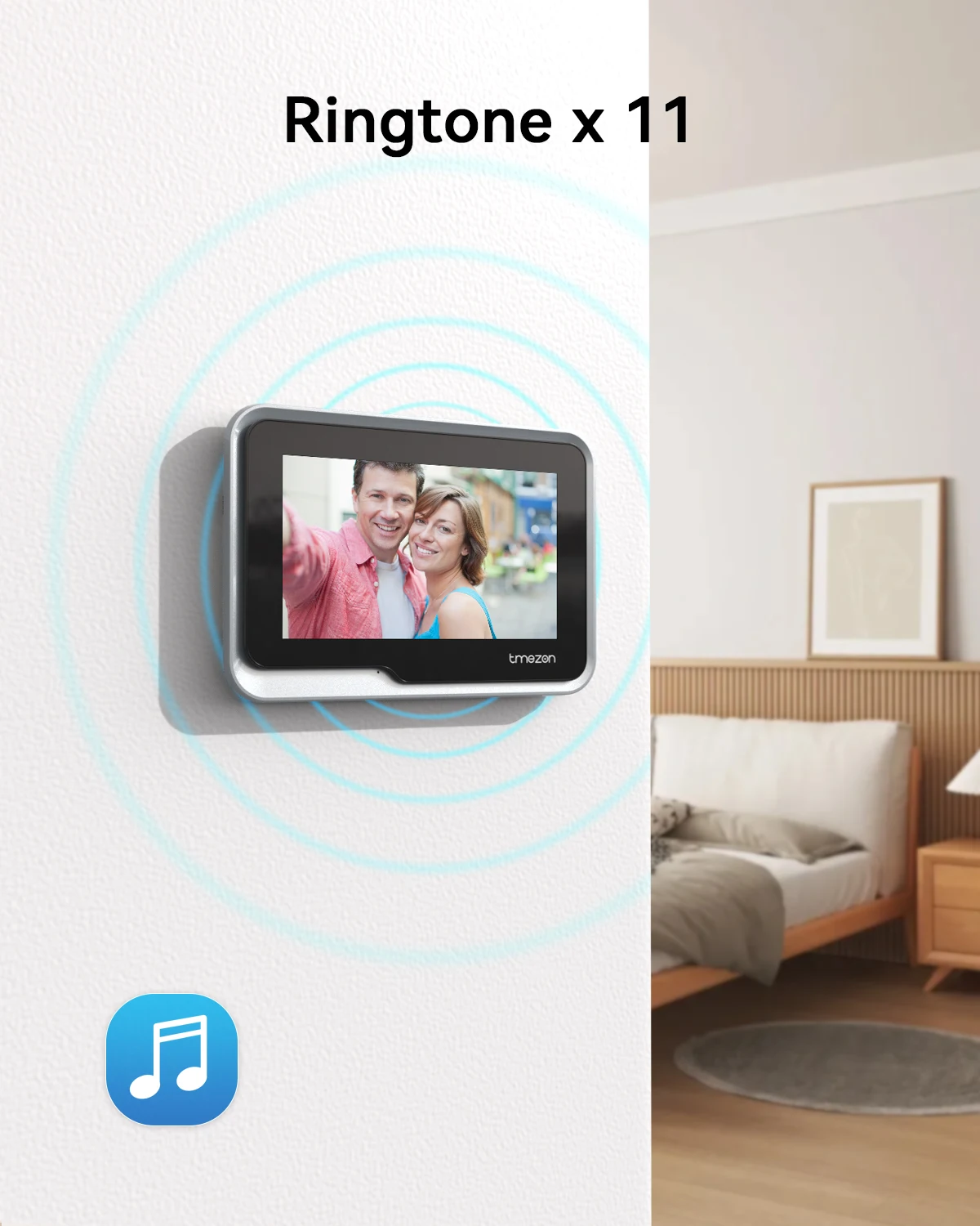 نظام الاتصال الداخلي لباب الفيديو TMEZON Wifi، شاشة لمس IP 7 بوصة 1080 بكسل مع كاميرا سلكية خارجية، فتح بطاقة التطبيق/التبديل #3