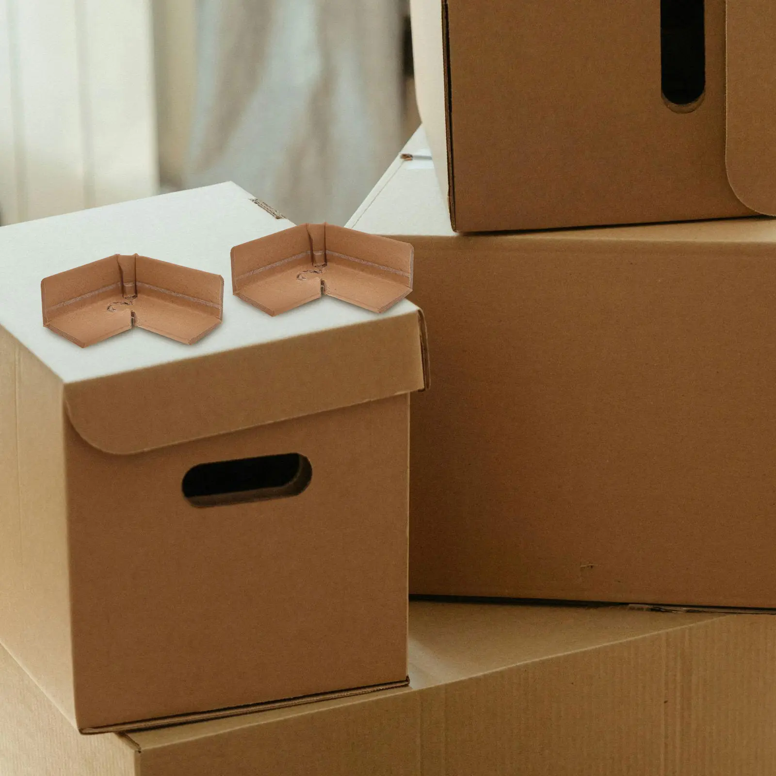 

20Pcs Three-Sided Buckle Paper Corner Protectors Strong Edge Protection for Shipping Boxes Pallets Cabinets Door Panels
