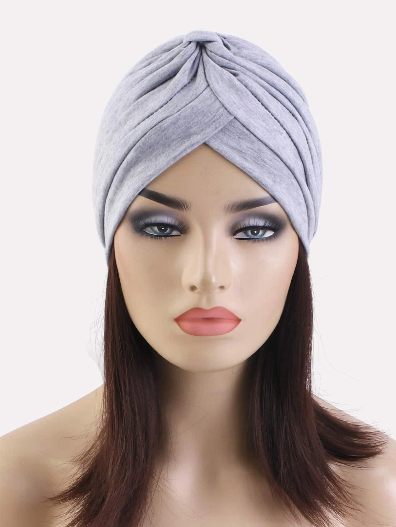 Cotton Turban Wrap Head Cap Fitness  Sports Fashion Stretch  Cap Ruffled  Watermelon Cap Candy Coloured Bottoming  Arabesque Hat