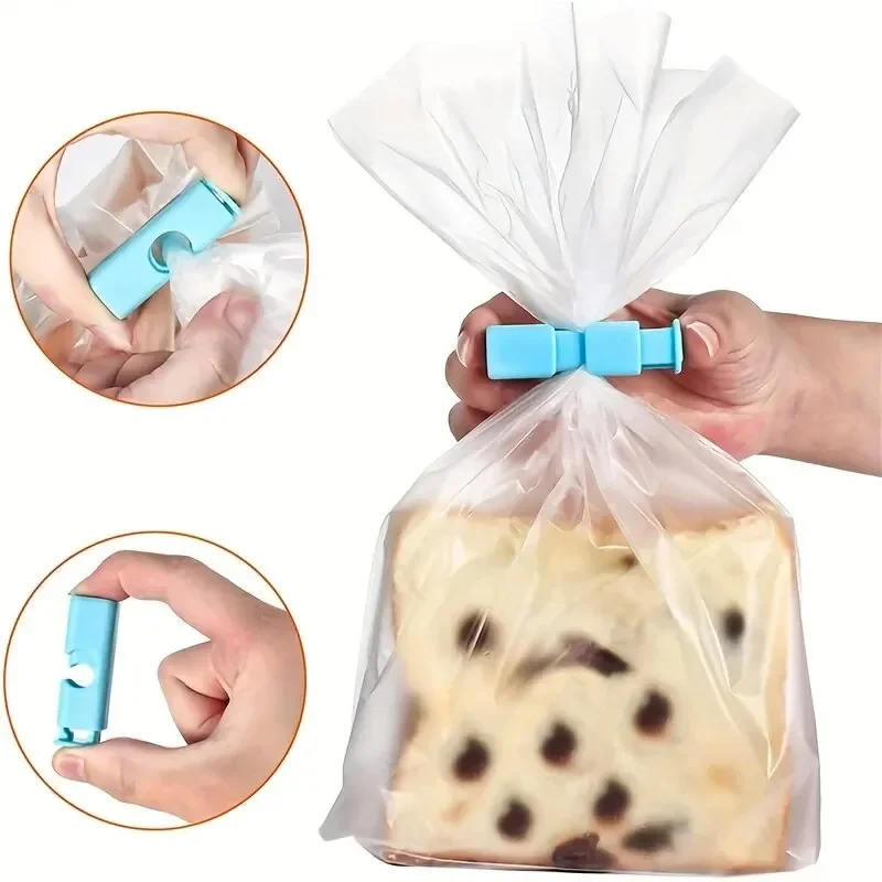 Clips de scellage des aliments, 10 pièces, sac de rangement du pain réutilisable, Clip pour sacs d'emballage de collation, pince à ressort, Gadgets de cuisine, pinces de scellage