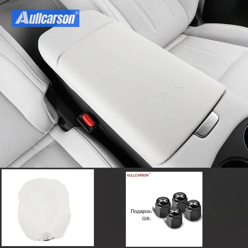 For Xpeng G6 2023 2024 Car Center Control Armrest Box Microfiber Leather Trim Cover Accessories With Gifts 1 Piece