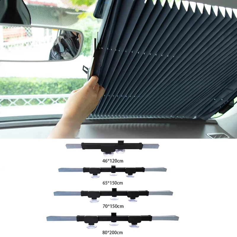 

Universal Car retractable sunshade Parasol Sunshade Front Rear Window Foldable Auto Winshield Sun Shade Protection Accessories