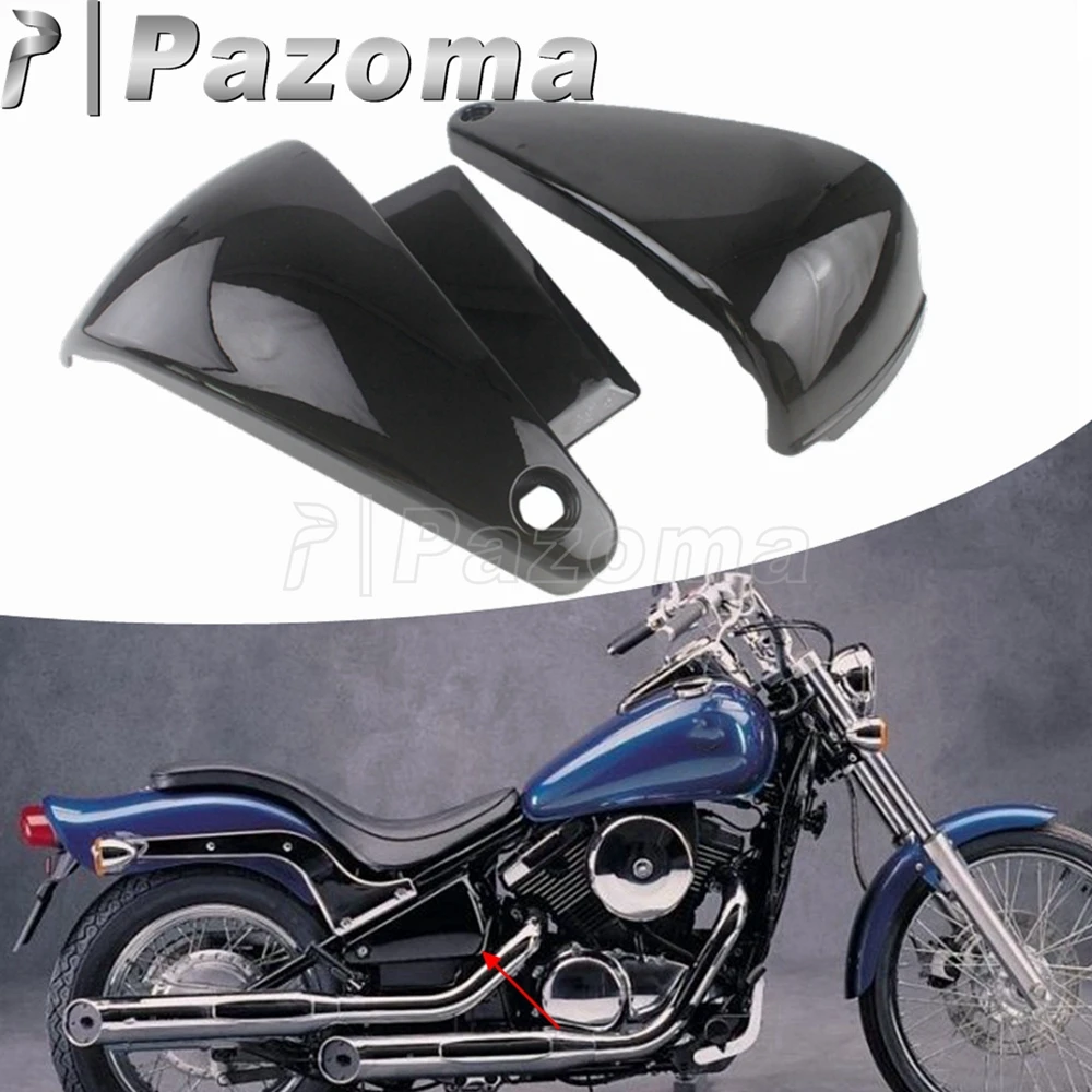 1Pair Black Motorcycle Side Battery Fairing Cover Left & Right For Kawasaki Vulcan 400 VN400 1995-2004 Vulcan 800 VN800 1995-06