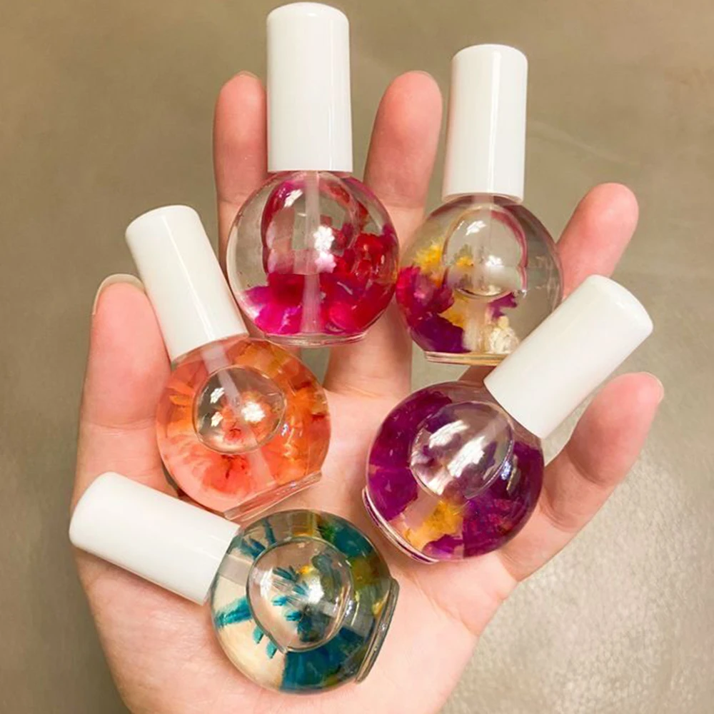 15ml/1 Bottle Dried Flowers Softener Nutritional Cuticle Oil 8Color Cuticle Oil Multi Fragrance Nail Edge Care Nail Art Tool*