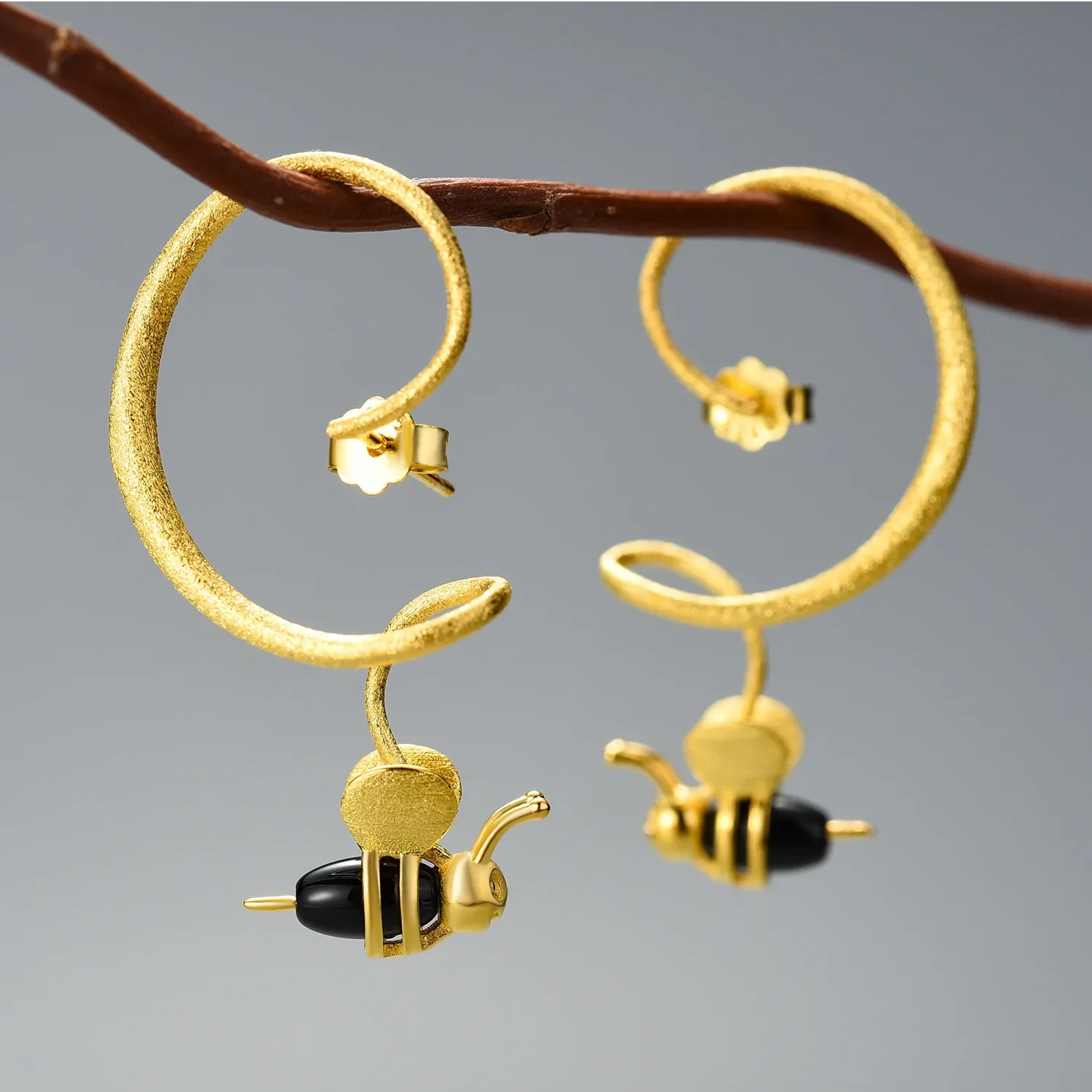 Honey shaped women's earrings minimalist fashion boutique jewelry