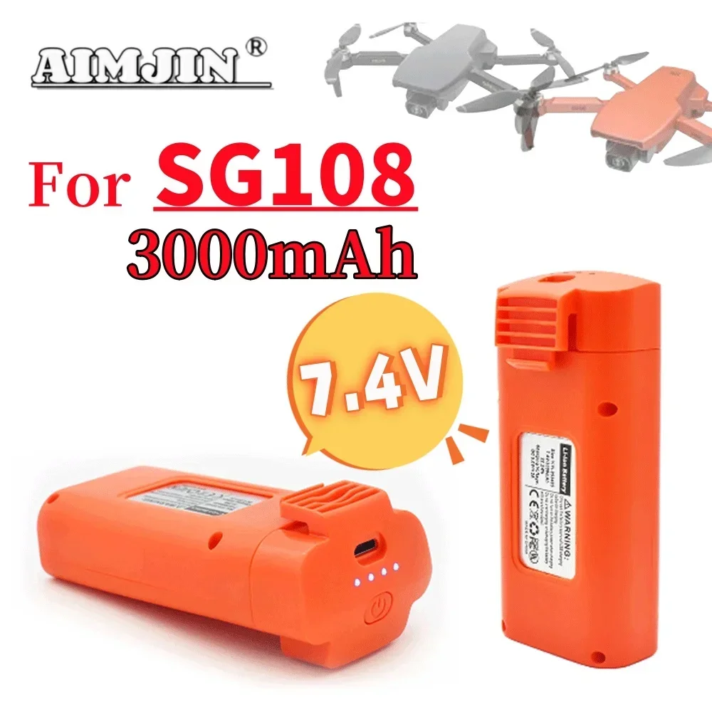 

7.4V Battery For SG108 Battery Drone FPV RC 4k Drone RC Quadrocopter 7.4V 2200mAh SG 108 Spare Parts Rechargeable Batteries