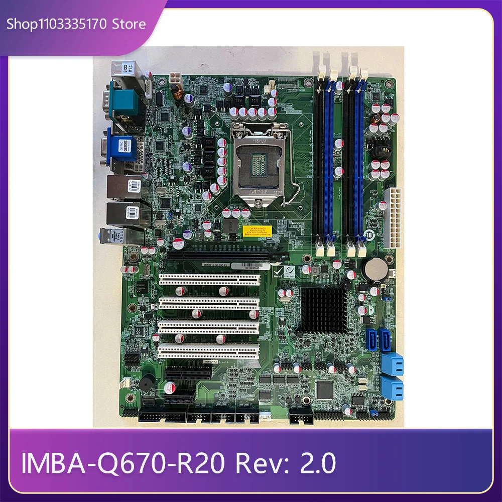 For IEI industrial control motherboard IMBA-Q670-R20 Rev: 2.0 Q67 chip dual network port 4 PCI