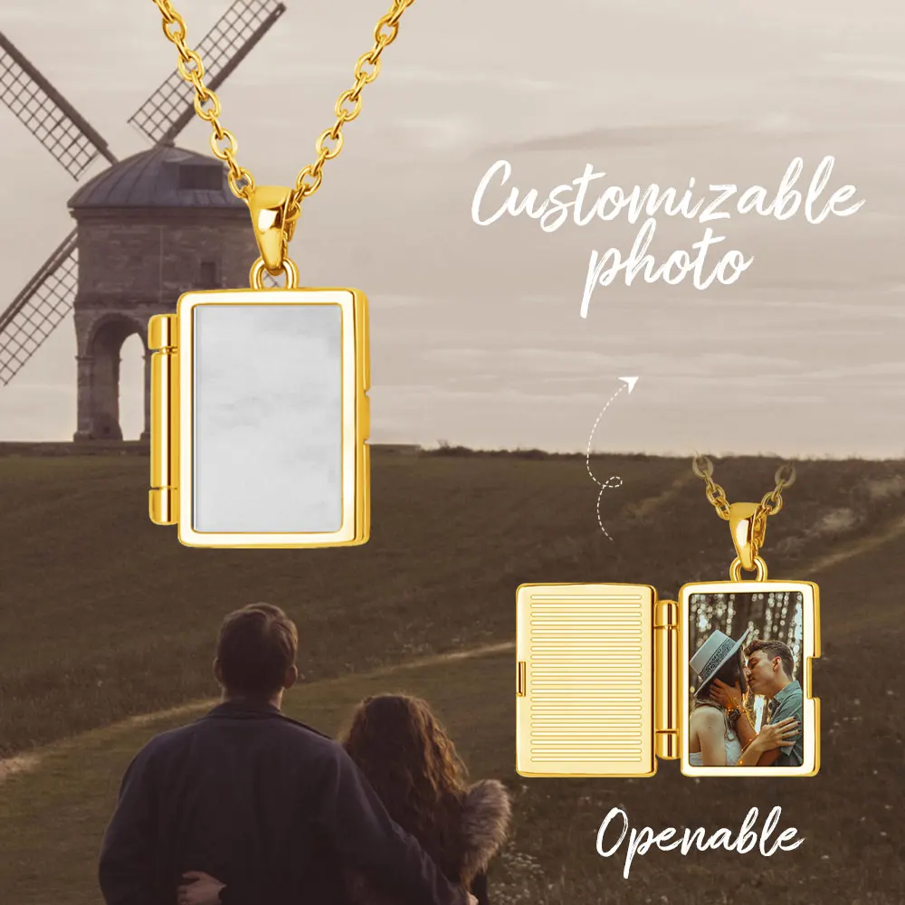 New Arrival Photo Album Pendant Necklace Personalized photo Jewelry Gift for Valentine's day