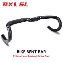 RXL SL Cycling Carbon Road Handlebar 31.8mm Bike Handle Bar 400/420/440mm 3K Glossy Internal Routing Carbon Handlebar