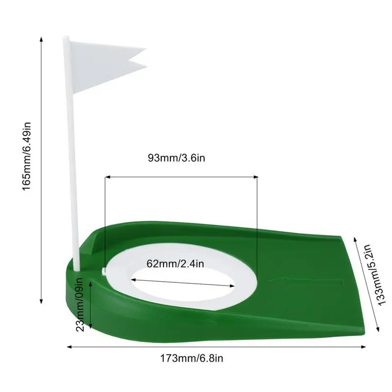 Putting Cup Golf Green Holes Outdoor Indoor With Flags Easy Using Backyard Golfing Accessories For Office Home Garden Market