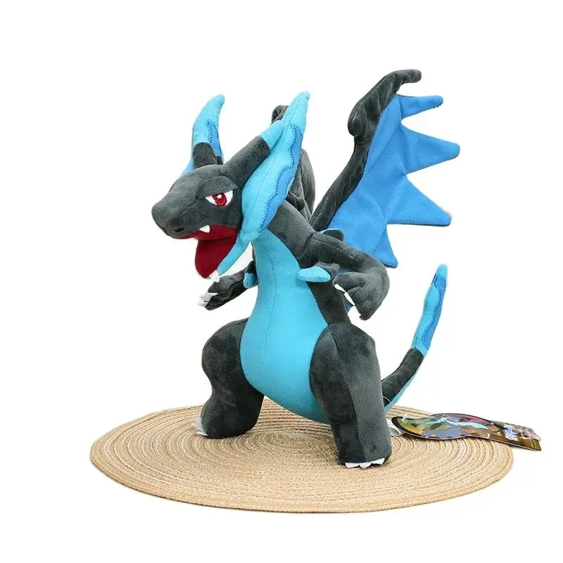 Pokemon LEGENDS Mega Charizard X 10" Plush Toy, Pokémon Sword Shield Fire Dragon Stuffed Animal Scarlet Violet Cartoon Game Doll