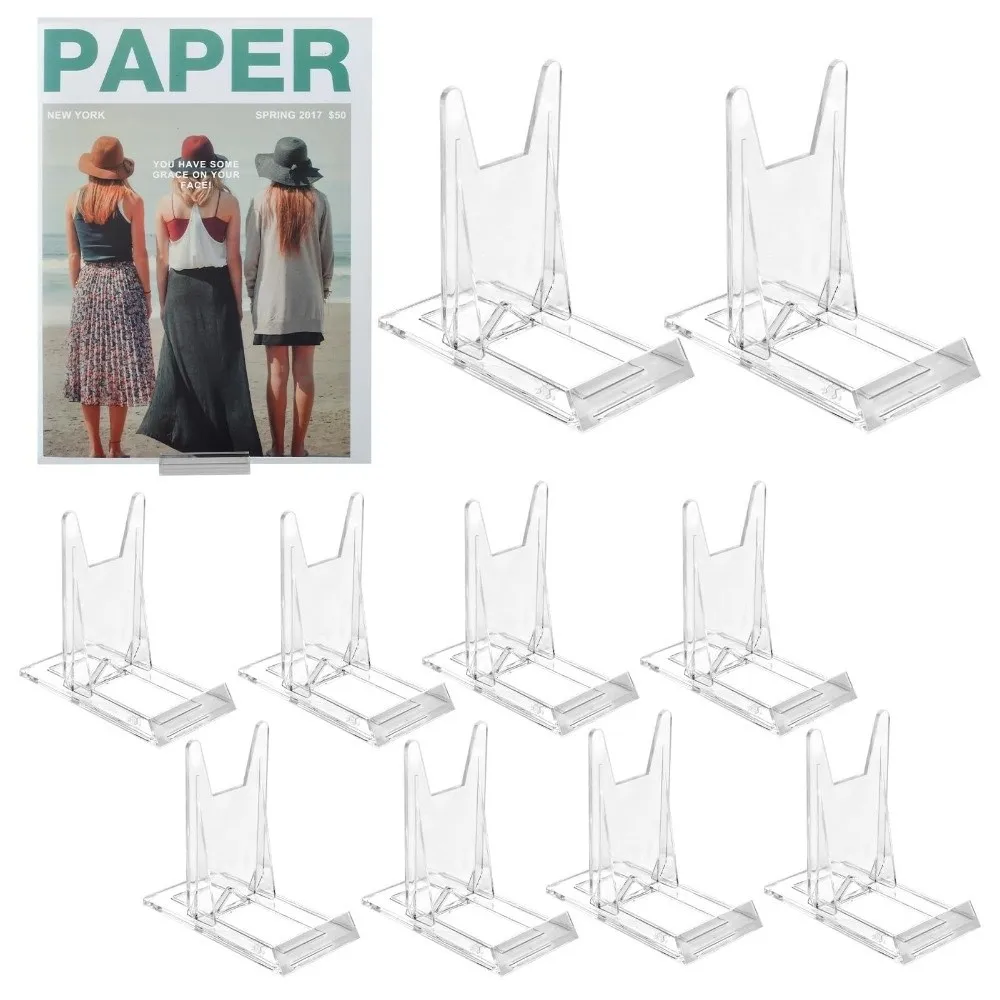 5Pcs Adjustable Sliding Clear Display Stand Multifunctional Acrylic Art Exhibition Rack Transparent Display Holder Rack
