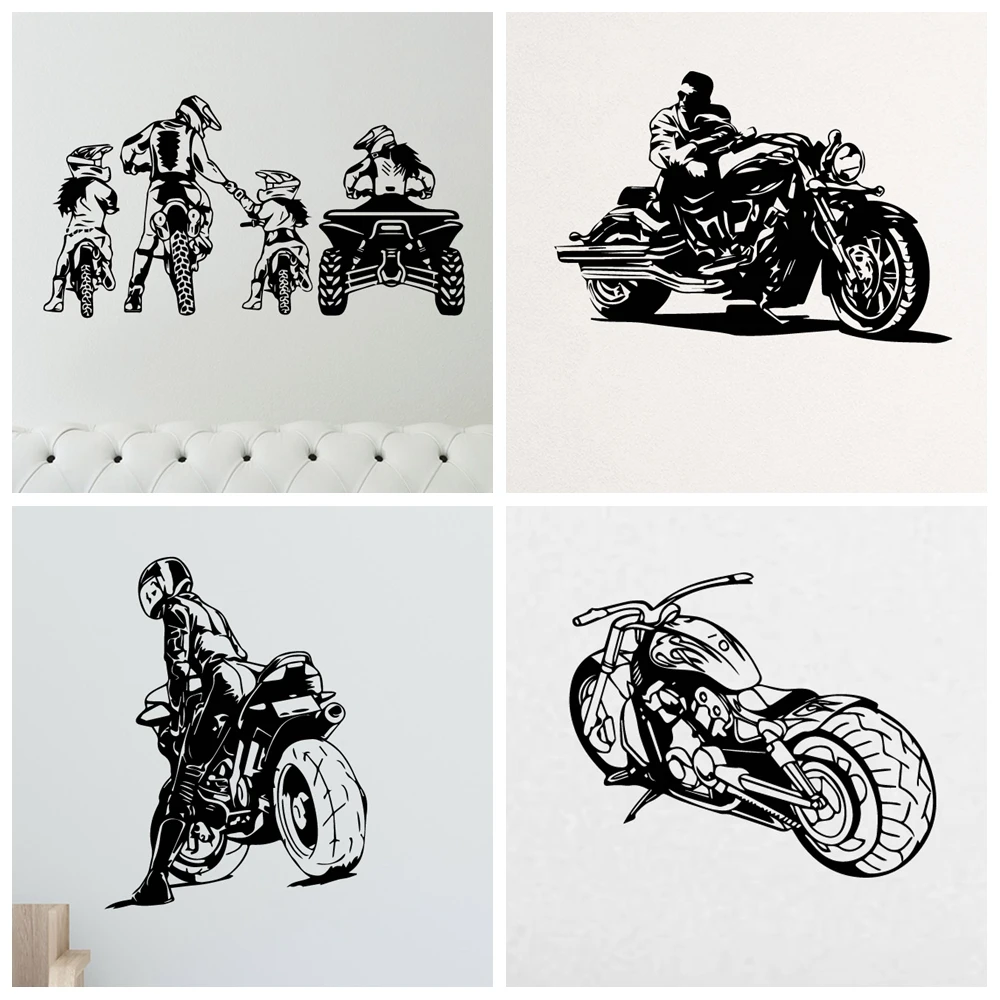 1pc Creative Decal Removable Motorcycle Vinyl Mural Poster F