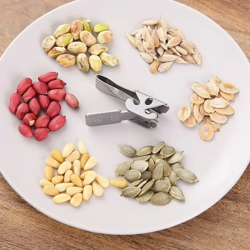 1PC Wonderlife Sheller Nut Opener Melon Seed Plier Clamp Pistachio Opener Sunflower Seed Peeler Walnut Pine Cracker Kitchen Tool