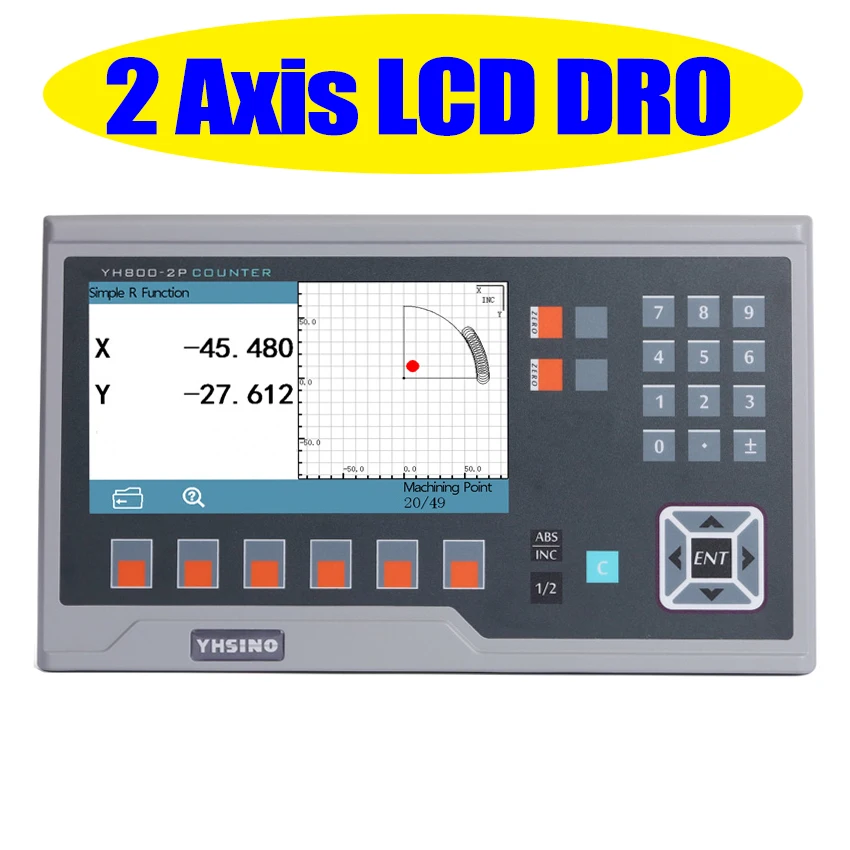 BIG LCD DRO 2 3 4 5 Axis Digital Readout 13 Languages Display YH800-2P YH800-3P YH800-4P YH800-5P TTL DB9