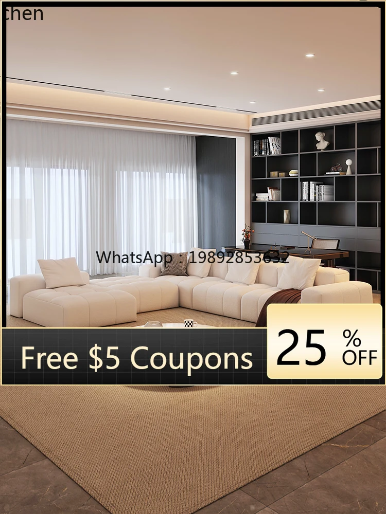 minimalist pixel module large flat floor living room straight row art corner combination sofa