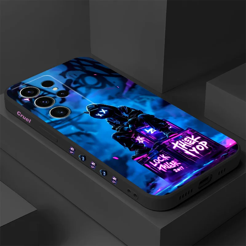 

Laser Human Phone Case For Samsung Galaxy S25 S24 S23 S22 S21 S20 S10 S10E Ultra Plus FE Note 20 Ultra Plus Cover