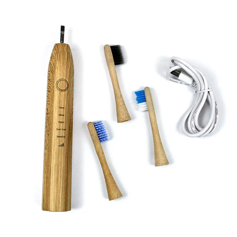 

Wholesale Eco-friendly Customized Smart Eco Bambu Wooden Electric Bamboo Ultrasonic Charcoal Toothbrush