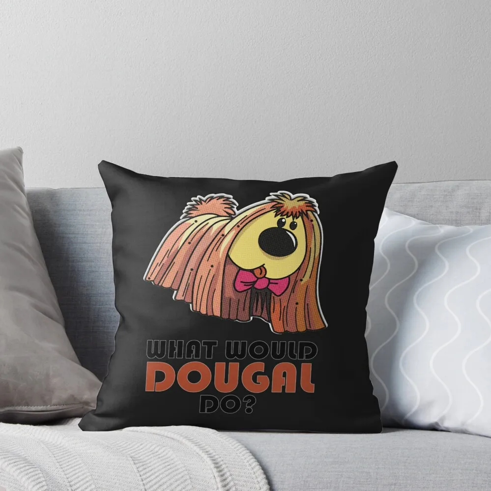 Retro 1970s Dougal Magic Roundabout Logo Design Classic T-Shirt Throw Pillow Sofa Covers For Living Room Pillow