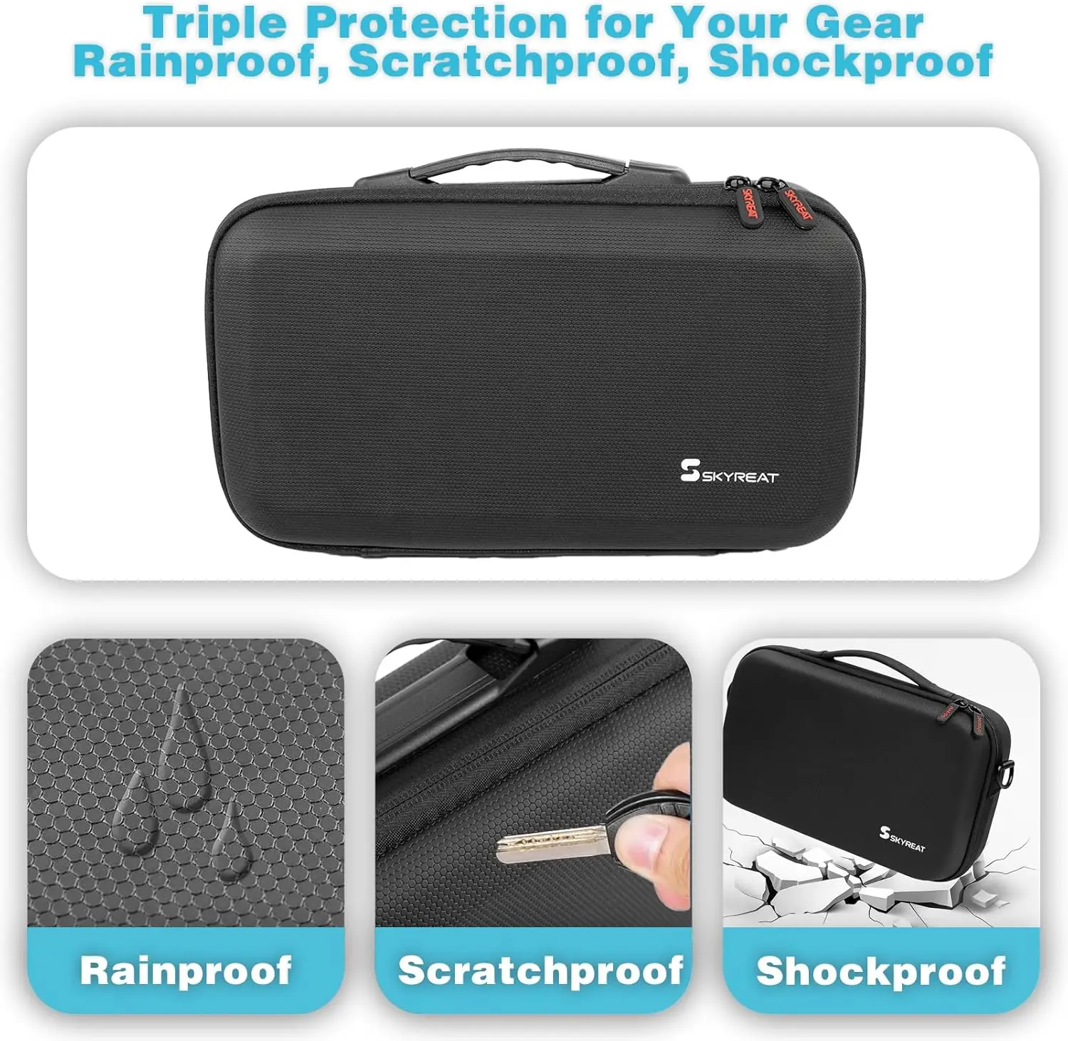 حافظة Osmo 360، حقيبة كتف محمولة للتخزين من جلد البولي يوريثان لملحقات كاميرا الحركة DJI OSMO 360 #4