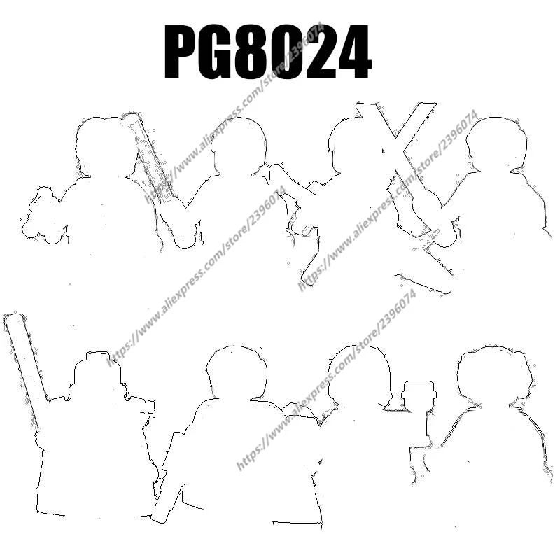 PG8024 figuras de acción accesorios de películas bloques de construcción PG662 PG663 PG664 PG665 PG666 PG667 PG668 PG669 juguetes educativos