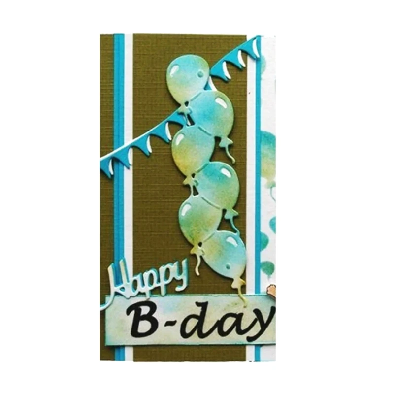 โลหะDieตัดบอลลูนScrapbookingตกแต่งลายนูนกระดาษการ์ดแม่แบบDropship