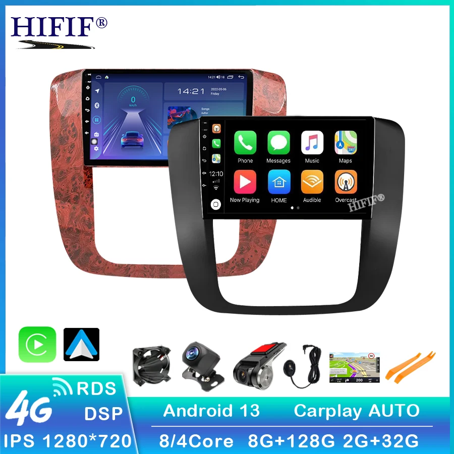 

Автомобильный мультимедийный плеер, Android 13, для GMC Yukon Chevrolet Tahoe Suburban 2008-2012, аудио, FM, GPS-навигация, Авторадио Carplay