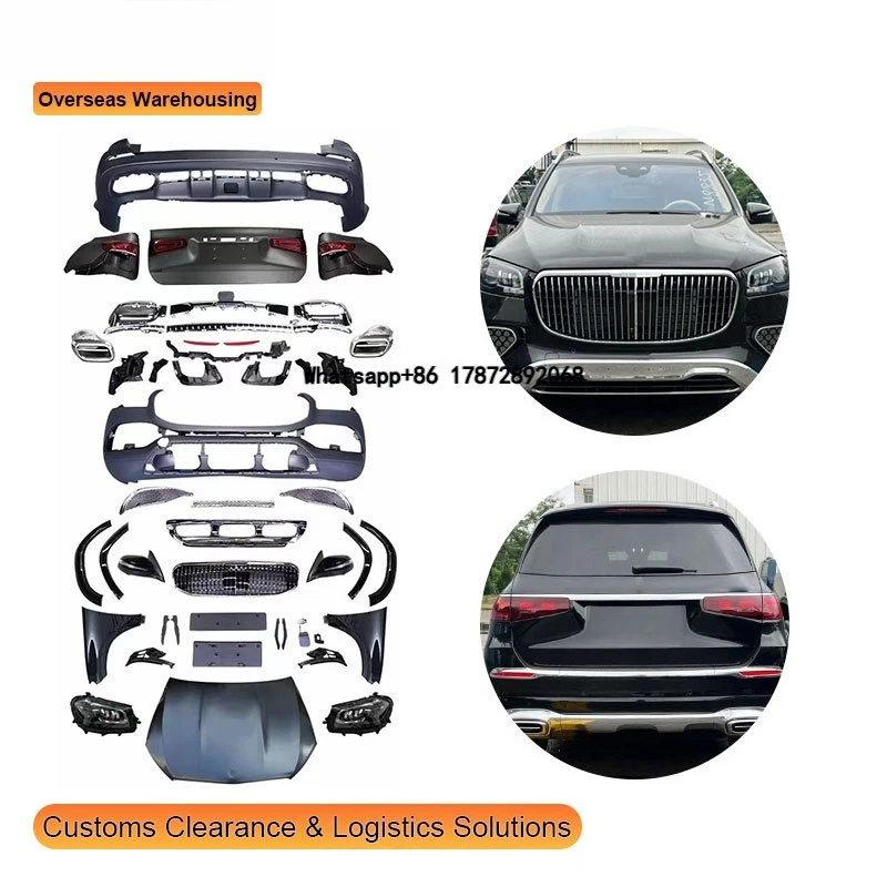 X166 Upgrade Body Kit for GL/GLS Class Style Facelift Bumper Grille Hood UV/Corrosion Resistant