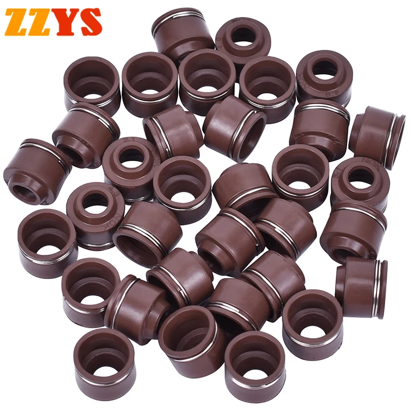 200pc 4.5mm Motorbike Cylinder Head Intake Exhaust Valve Stem Oil Seal For Honda VFR400 VFR30 NC30 FZ VFR 400 For Yamaha FZ400