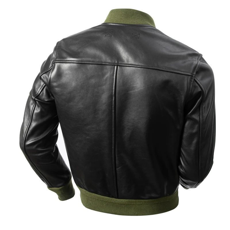 Motorcycle Leather Jacket Windproof And Scratch Resistant Off-road Riding Jacket Men's Casual Short Jacket Horse Leather Jacket - Image 3