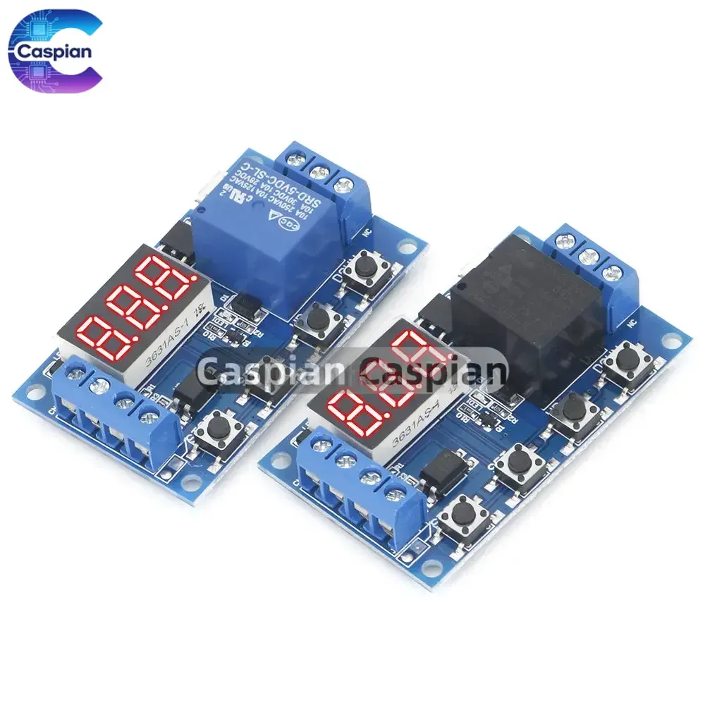 DC 6-30V Support Micro USB 5V LED Display Automation Cycle Delay Timer Control Off Switch Delay Time Relay 6V 9V 12V 24V