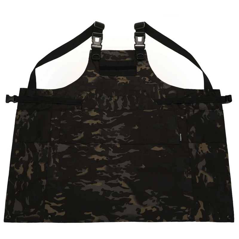 Tactical Vest Apron Combat Gear Multi-pocket Apron Unisex Sleeveless Technician Mechanic Camouflage Apron