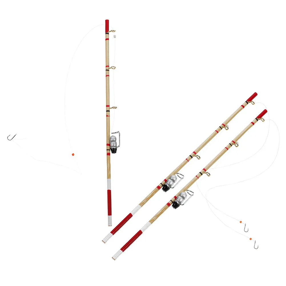 3Pcs Miniature Fishing Rod Dollhouse Accessory Realistic Tiny Pole for Miniature Scene Decoration Photography Prop Alloy Mini