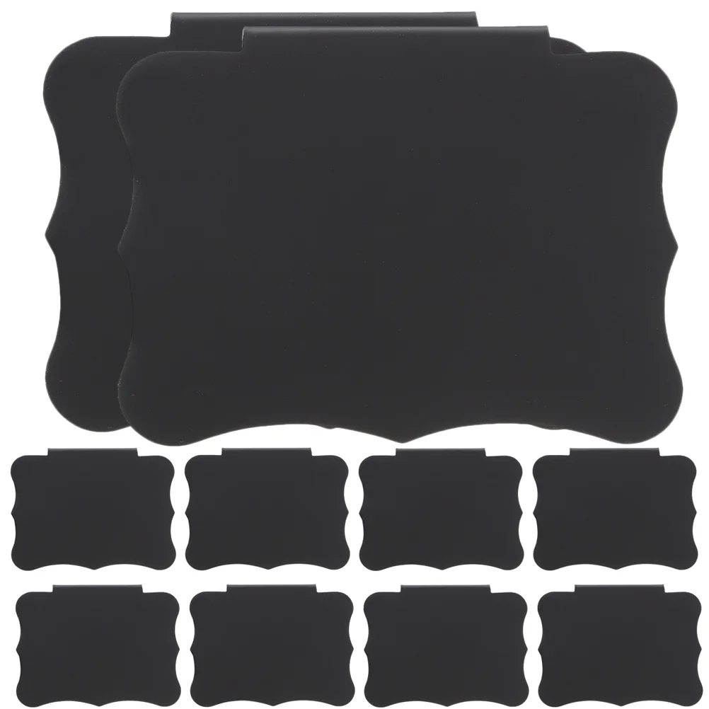 10 Uds. Etiquetas de encaje con emblemas, Clips negros de tiza pequeña, 89x64cm, Pvc extraíble