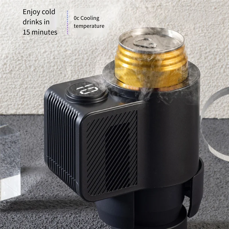 

A029-12V Car Smart 2-In-1 Heating Cooling Cup Intelligent Beverage Holder Cooling Heating Cup With Temperature Display