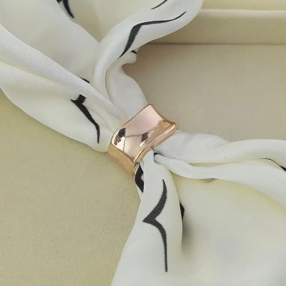 Alloy Bow Scarf Buckle Smooth Irregular Minimalist Clothes Corner Clip Hollow Irregular Multifunctional Shawl Clasp Scarf Fixing