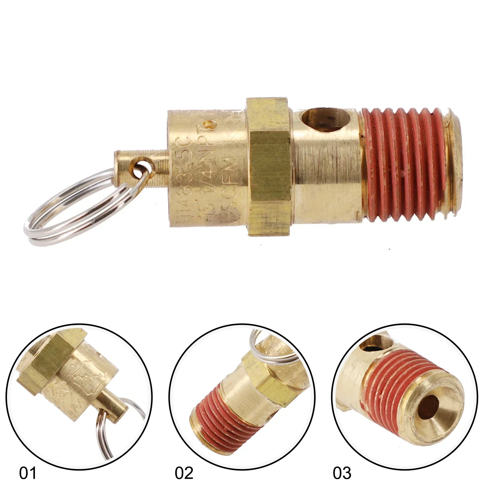 Nowy zawór bezpieczeństwa 1/4'' NPT sprężarki powietrza Zbiornik Pop Off 125 PSI 135PSI 175PSI 200PSI 250PSI 270PSI