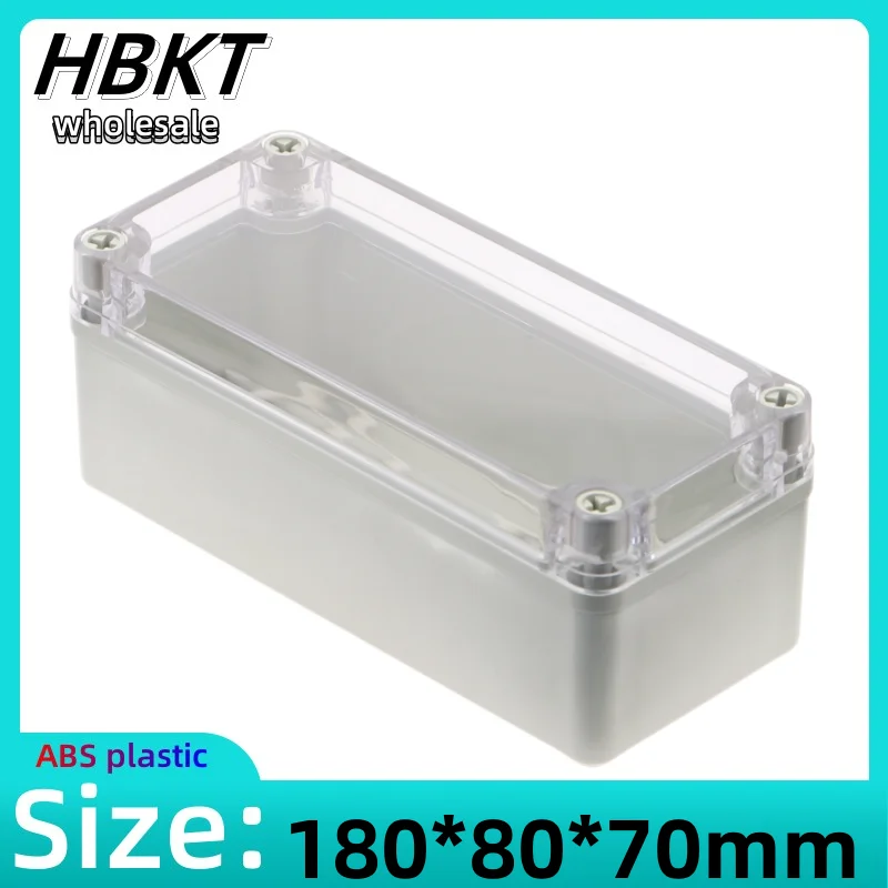 1pcs 180x80x70mm Waterproof Plastic Cover Project Electronic Case Enclosure Box Outdoor Indoor with Clear Cover