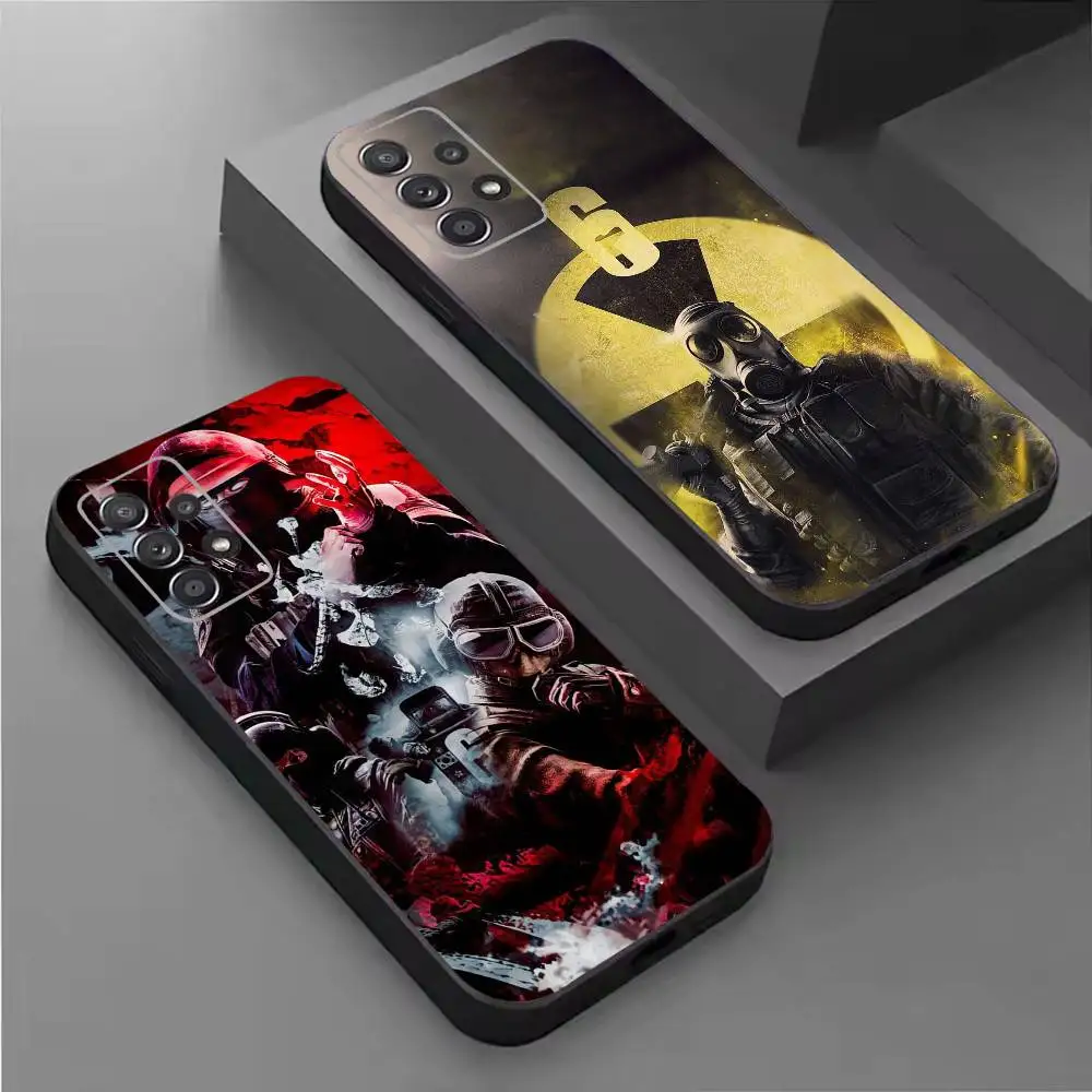 Cool game R6 R-Rainbow Six Siegee Phone Case For Samsung S26,25,24,21,22,21,20,10,9,8,7,6,5,Ultra,Plus,Fe,Lite Black Shell